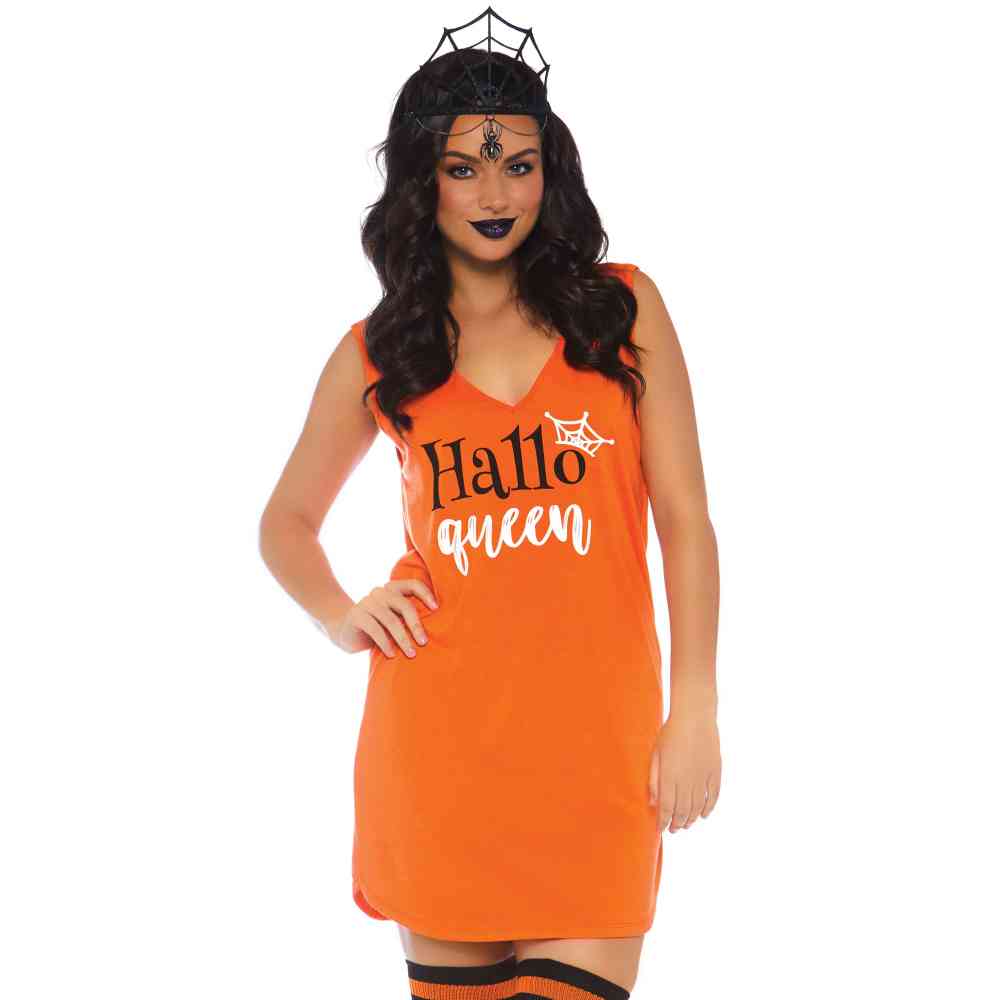 Leg Avenue - HalloQueen Jersey Kostuum jurk - Oranje